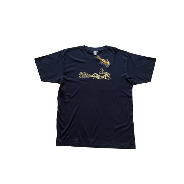 T-shirt med Gunnar Hansen motiv i guldtryk 4-6 &aring;r
